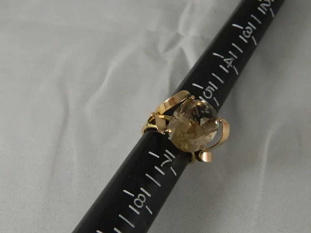 Vintage 14 K Yellow Gold And 12 Ct. Citrine 1980'… - image 8