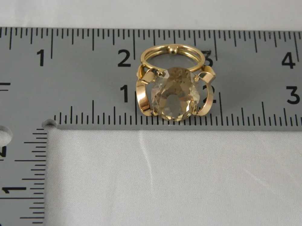 Vintage 14 K Yellow Gold And 12 Ct. Citrine 1980'… - image 9