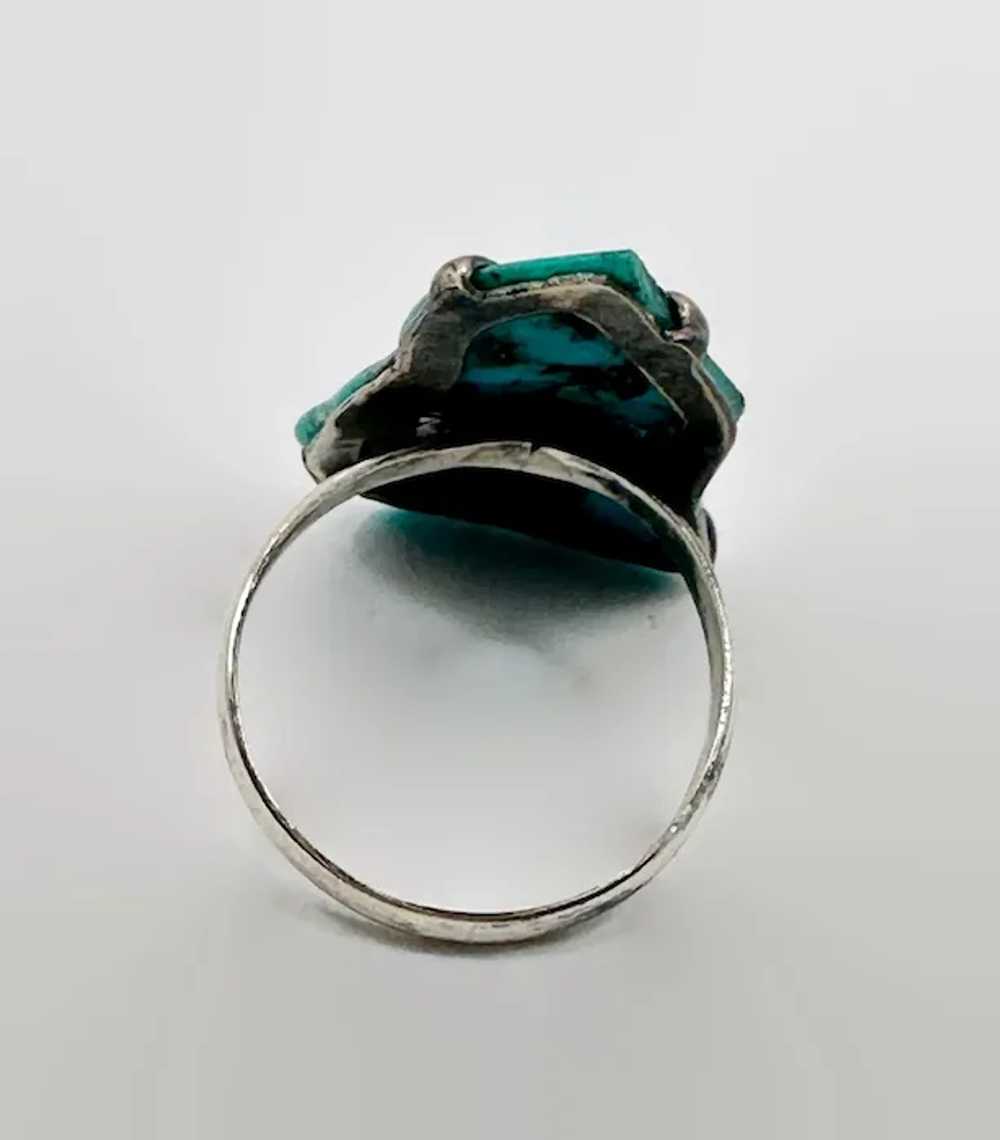 Turquoise Ring, Sterling Silver, Turquoise Slab, … - image 3