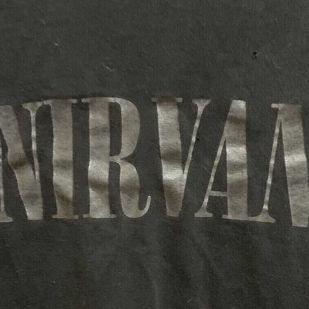 ORIGINAL 1990s Vintage Nirvana t-shirt with Silve… - image 2