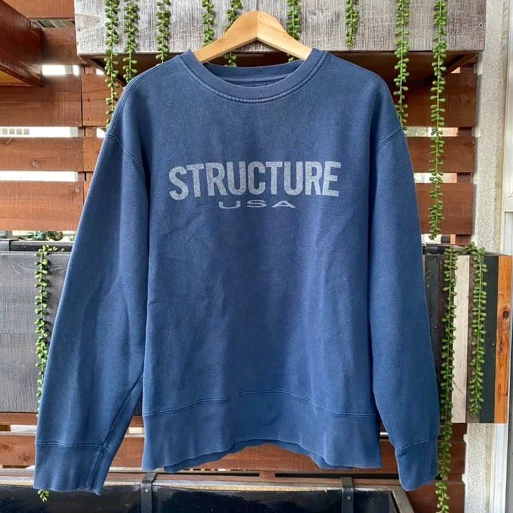 Vintage Structure USA Navy Surf Sweatshirt - image 1