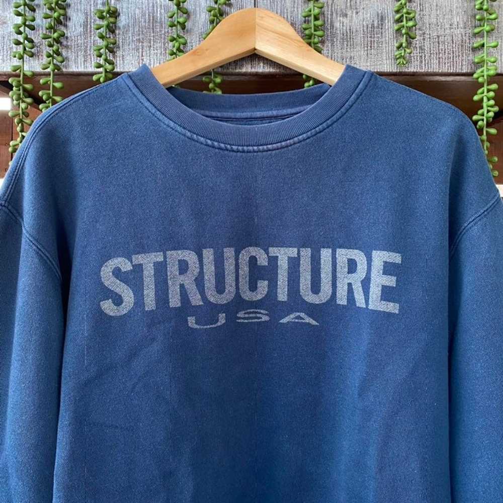 Vintage Structure USA Navy Surf Sweatshirt - image 2