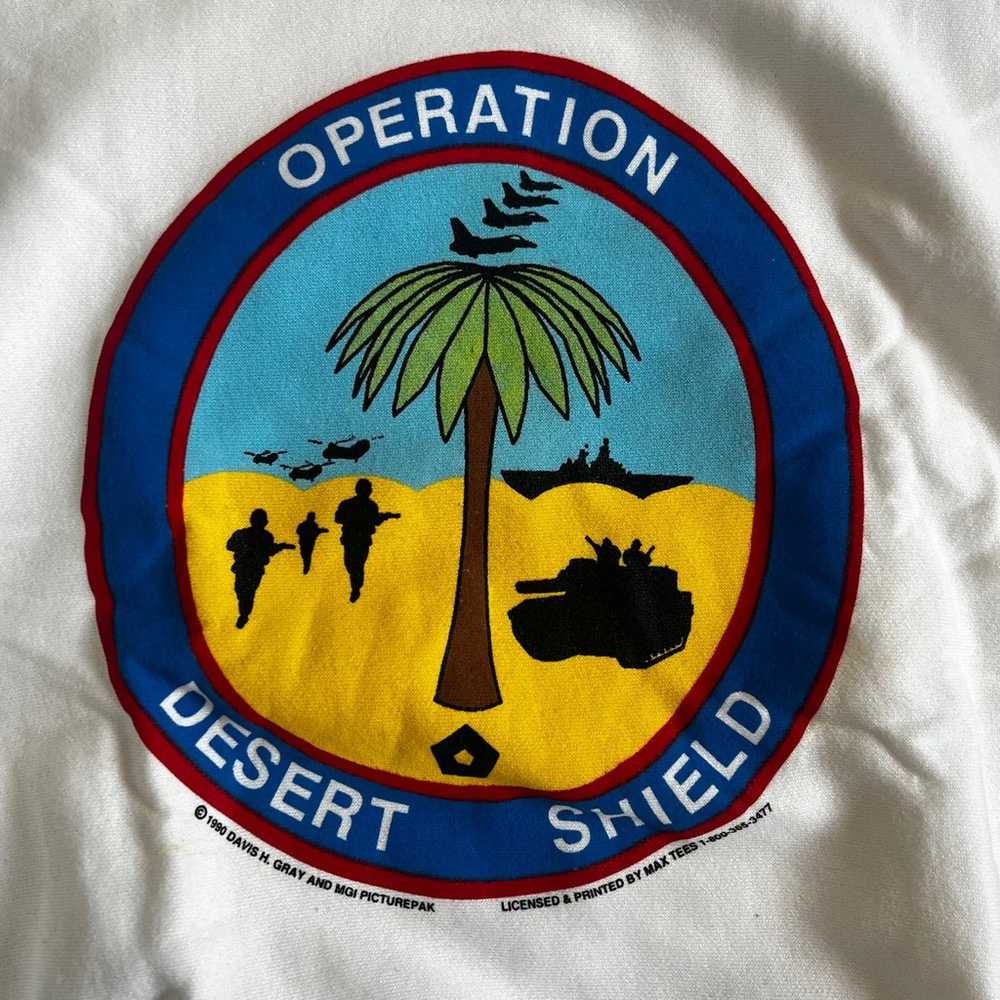 VTG Operation Desert Shield Sweatshirt Sz XL H.L.… - image 3