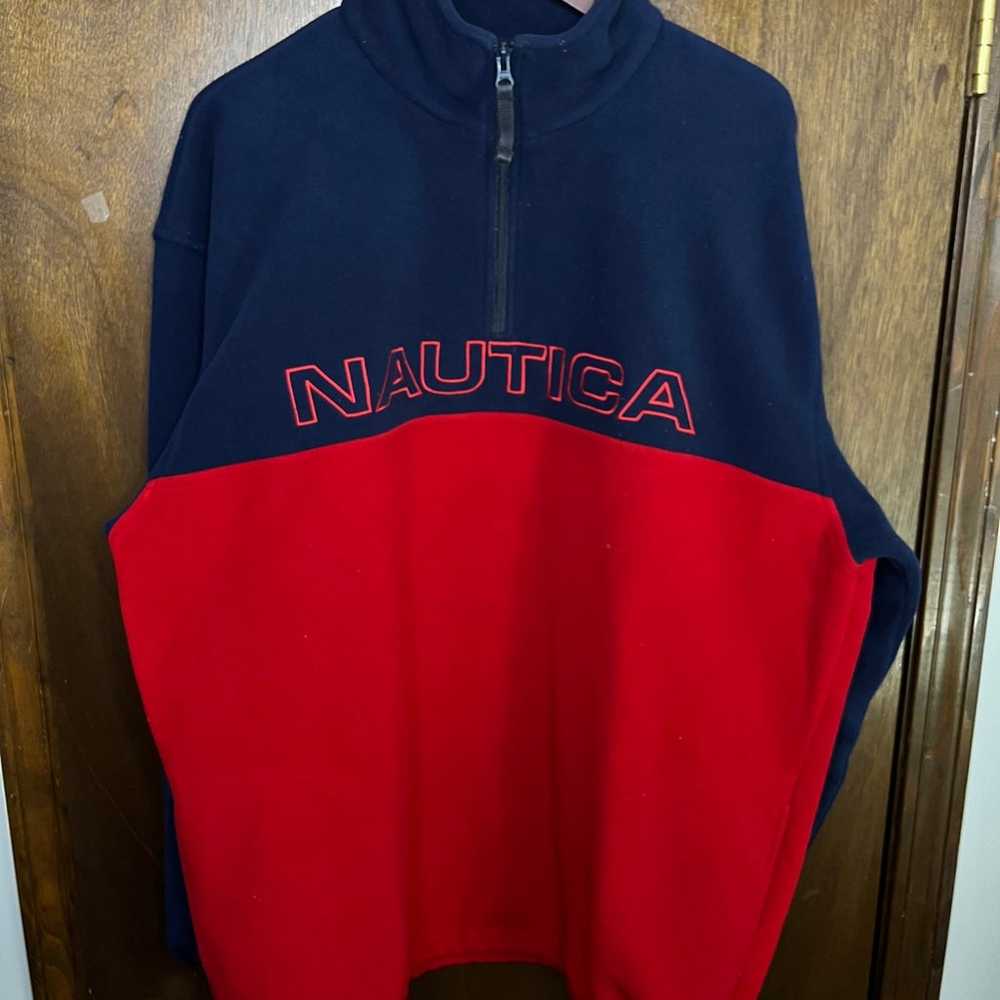 Vintage Náutica 1/4 Zip Sweatshirt Regular Fit Me… - image 1