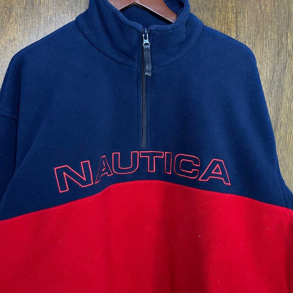 Vintage Náutica 1/4 Zip Sweatshirt Regular Fit Me… - image 2