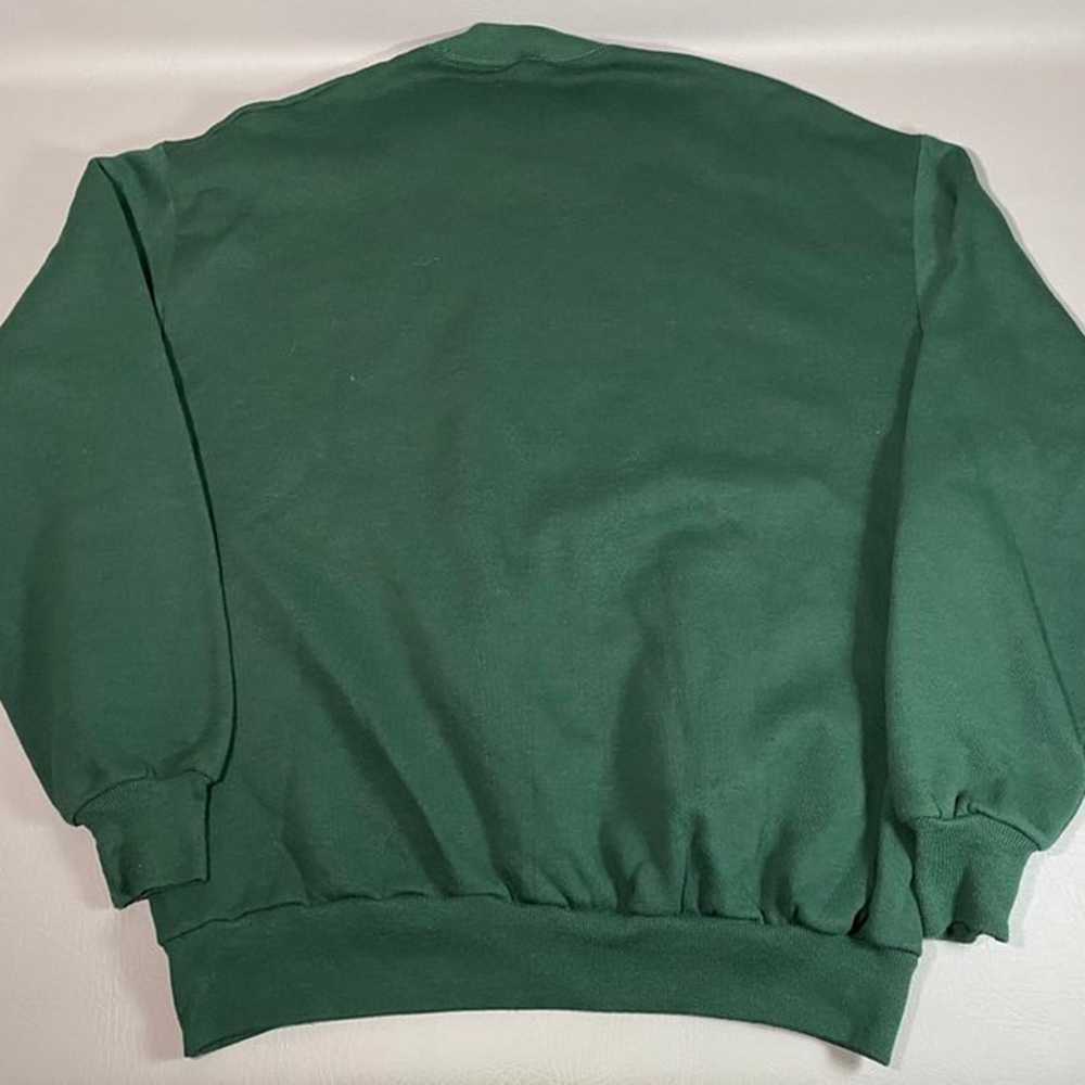 Vintage 90s JERZEES Green Sweatshirt Made USA Adu… - image 6