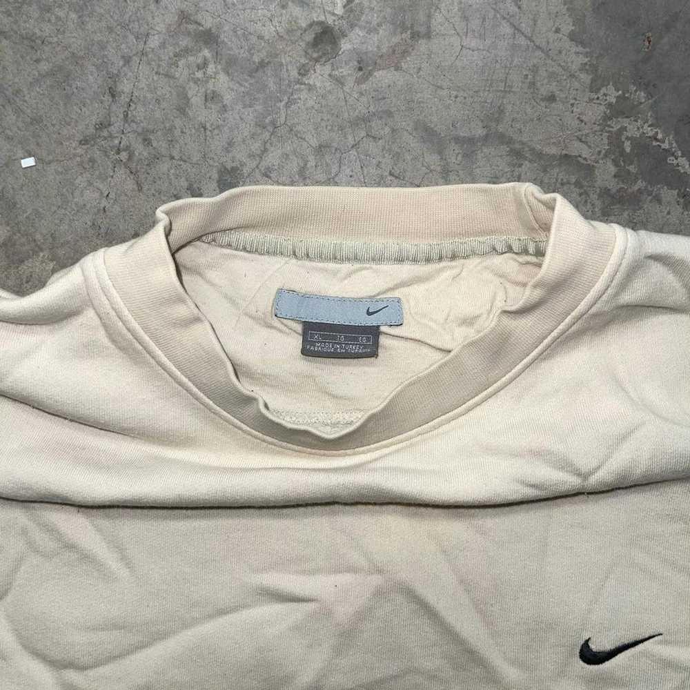 Vintage Nike Y2k Cream Sweatshirt Crewneck Mens S… - image 2