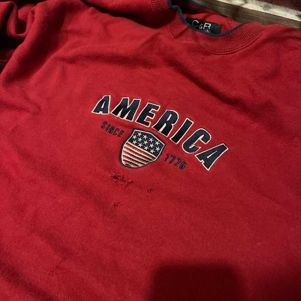 Vintage faded and distressed American sweatshirt - image 2