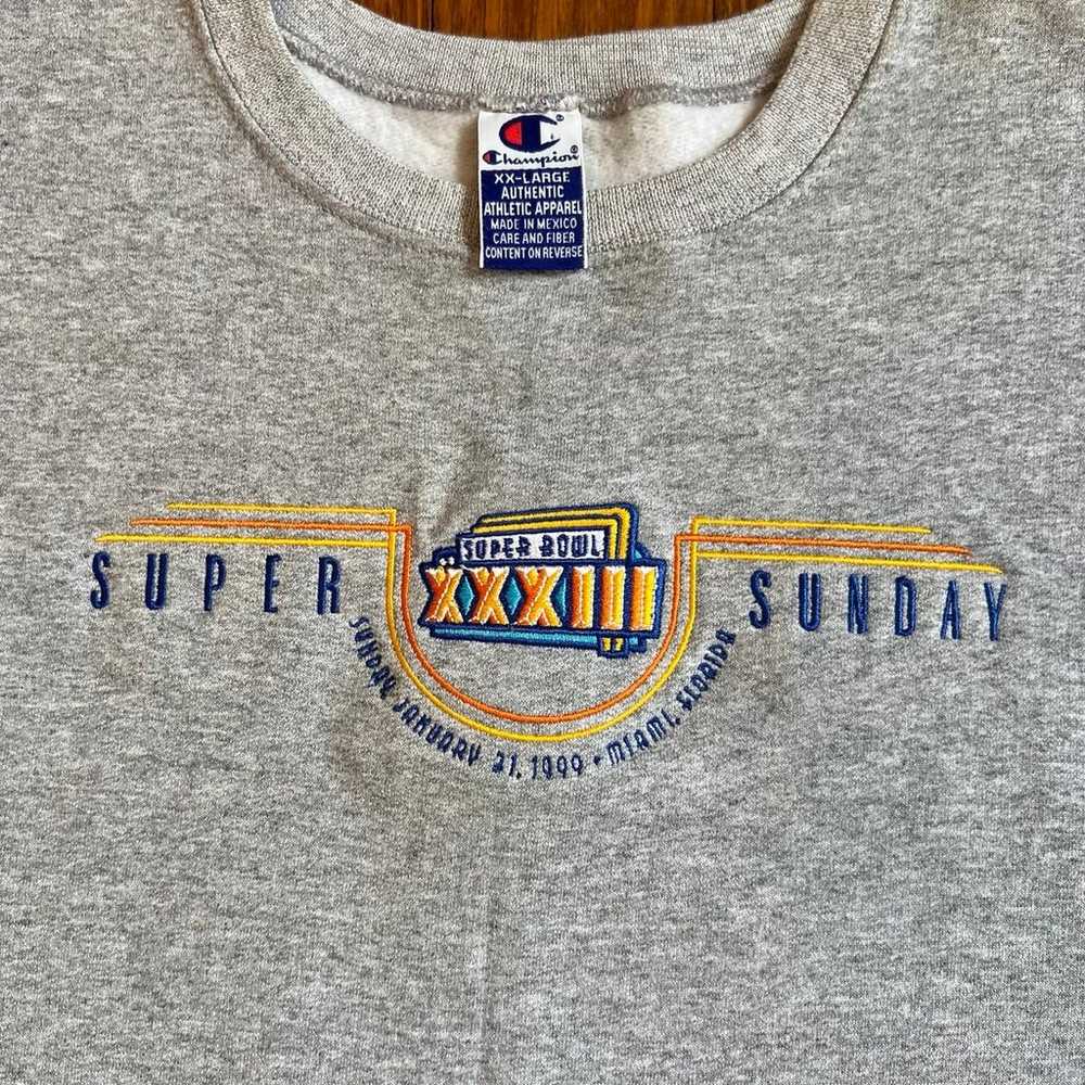 Vintage Champion NFL Super Bowl sunday 1999 sweat… - image 1