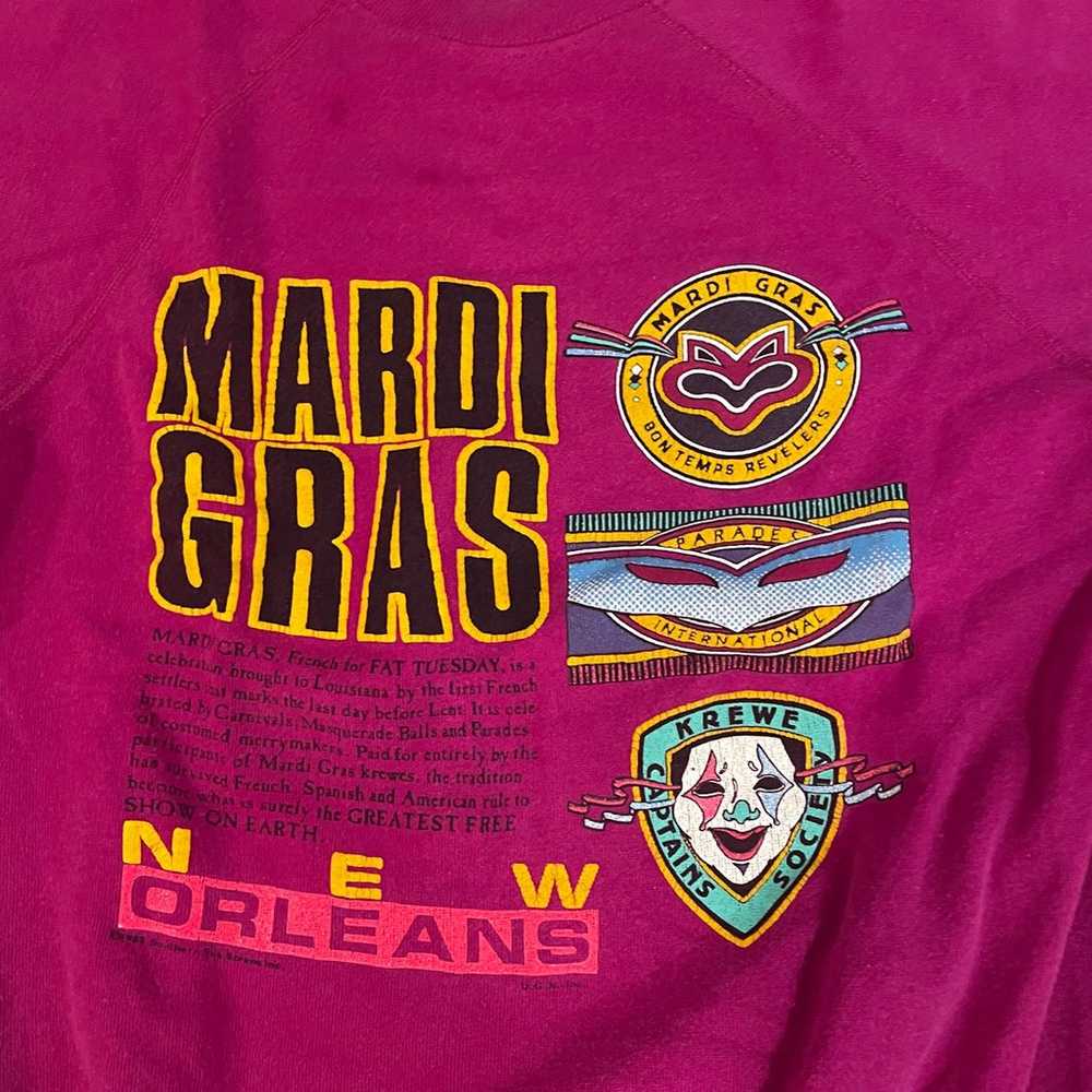 Vintage 80’s Mardi Gras New Orleans Crewneck Swea… - image 2