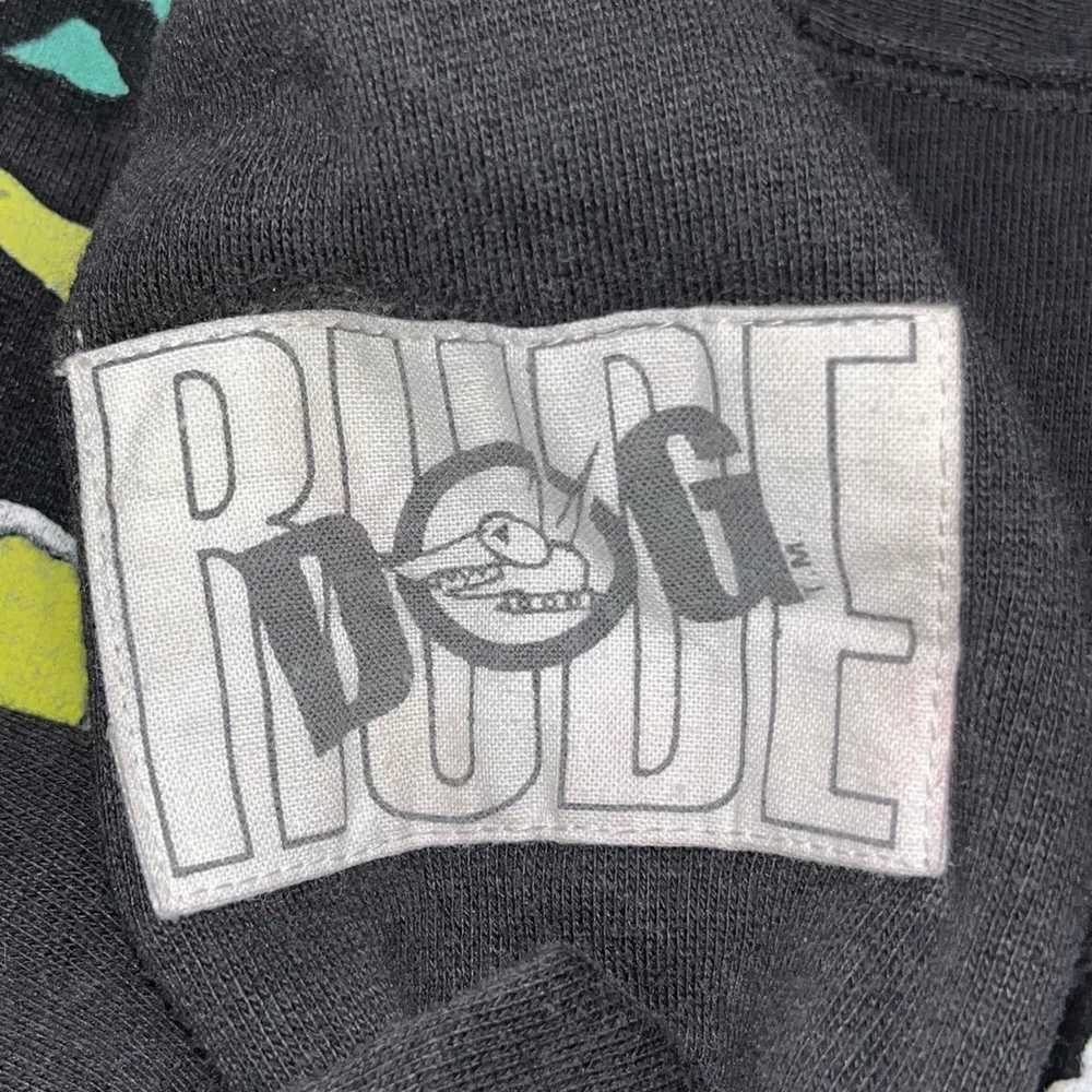Vintage 80s Black Rude Dog Fleece Sweatshirt - image 5