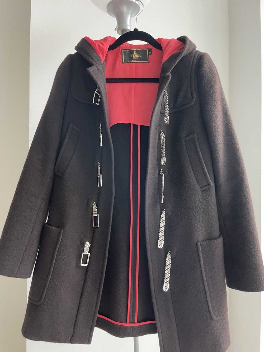 Fendi Fendi 100% cashmere hooded coat - image 4