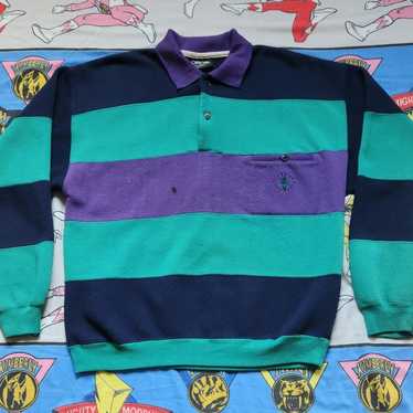 Vintage Color-Blocked Cherokee Sport Polo Sweatshi