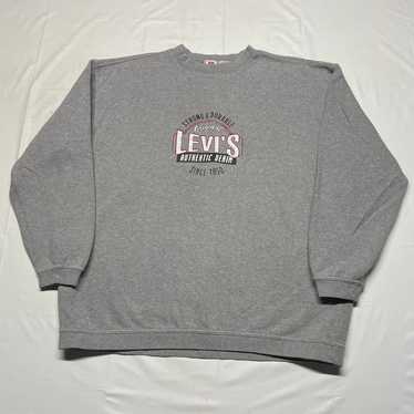 Vintage Levi’s Sweatshirt Men’s Medium Gray Pullo… - image 1