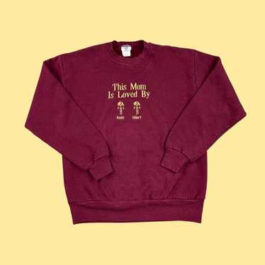 Vintage 90s embroidered mom sweatshirt - image 1