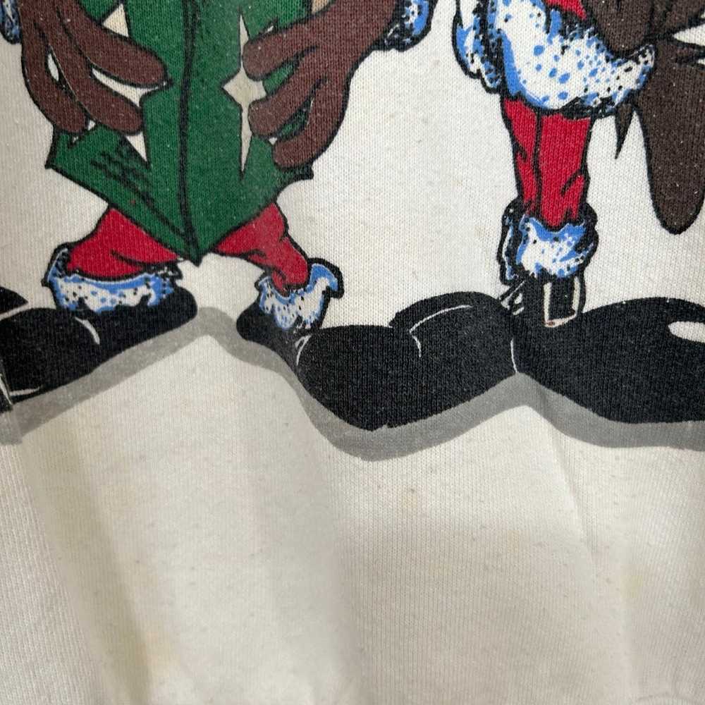 Vintage 90s Looney Tunes Noel Sweatshirt Medium H… - image 3