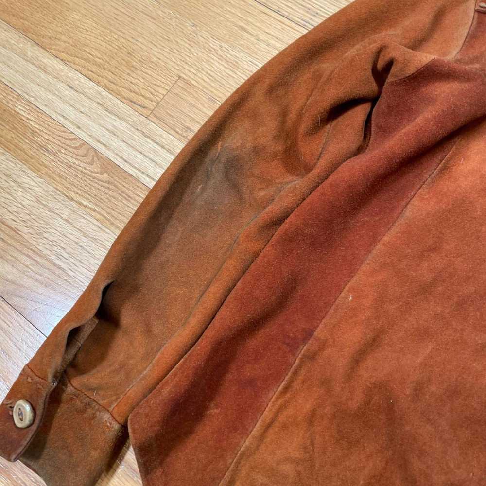 Other Vintage 50s Suede Leather Western Over Shirt - image 6
