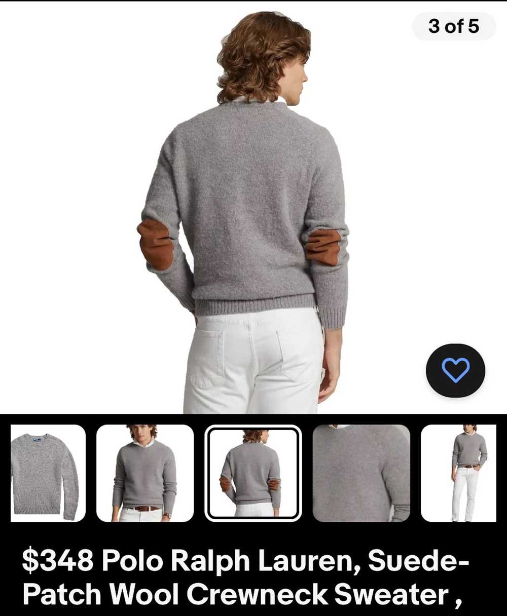 Polo Ralph Lauren $348 Pristine Chunky Knit Suede… - image 2