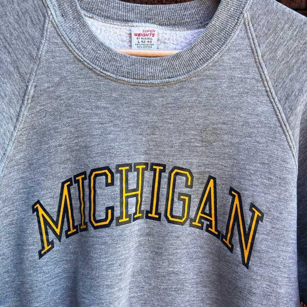 Vintage 1980’s University of Michigan Russell Ath… - image 2