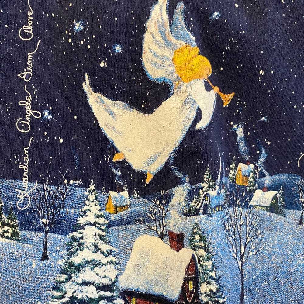 Vintage 1990s Angel In Winter Wonderland All Over… - image 5