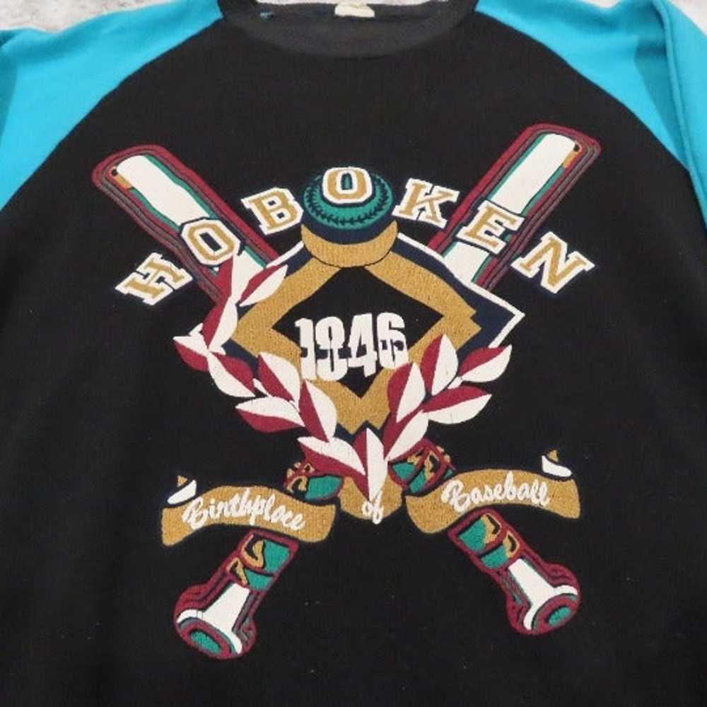 Vintage 90s Hoboken Baseball Crewneck Sweatshirt … - image 3