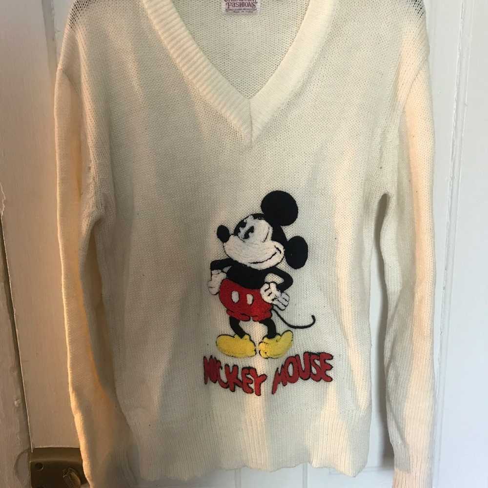 Mickey Mouse Sweater Size S/M VINTAGE - image 1