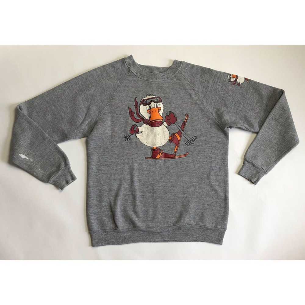 Vintage 70’s Skiing Duck Graphic Sweatshirt - image 2