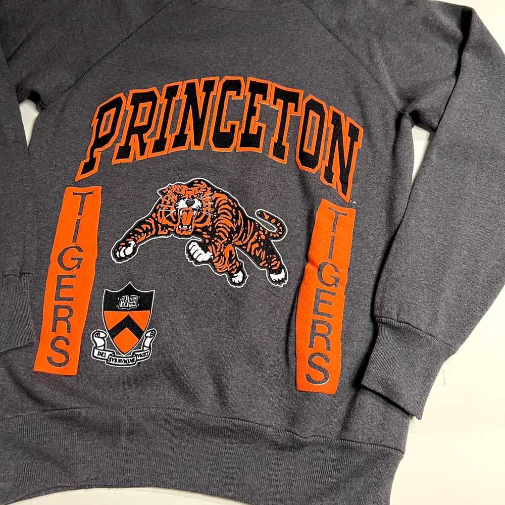 Vintage Princeton Tigers Crewneck Sweatshirt Gray… - image 2