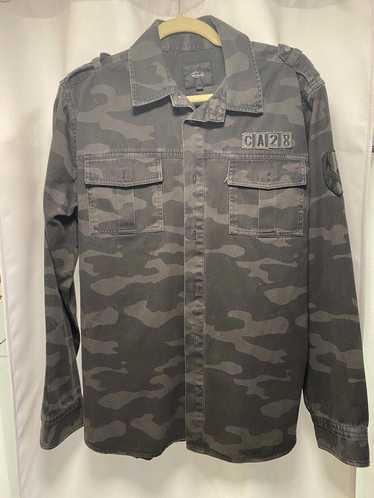 Rails Rails Gavin Black Gray Camo Printed Woven S… - image 1