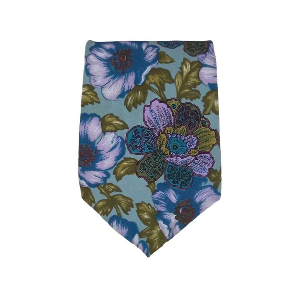 Kenzo KENZO PARIS Floral Silk Tie ITALY 57"/ 3.6"… - image 1