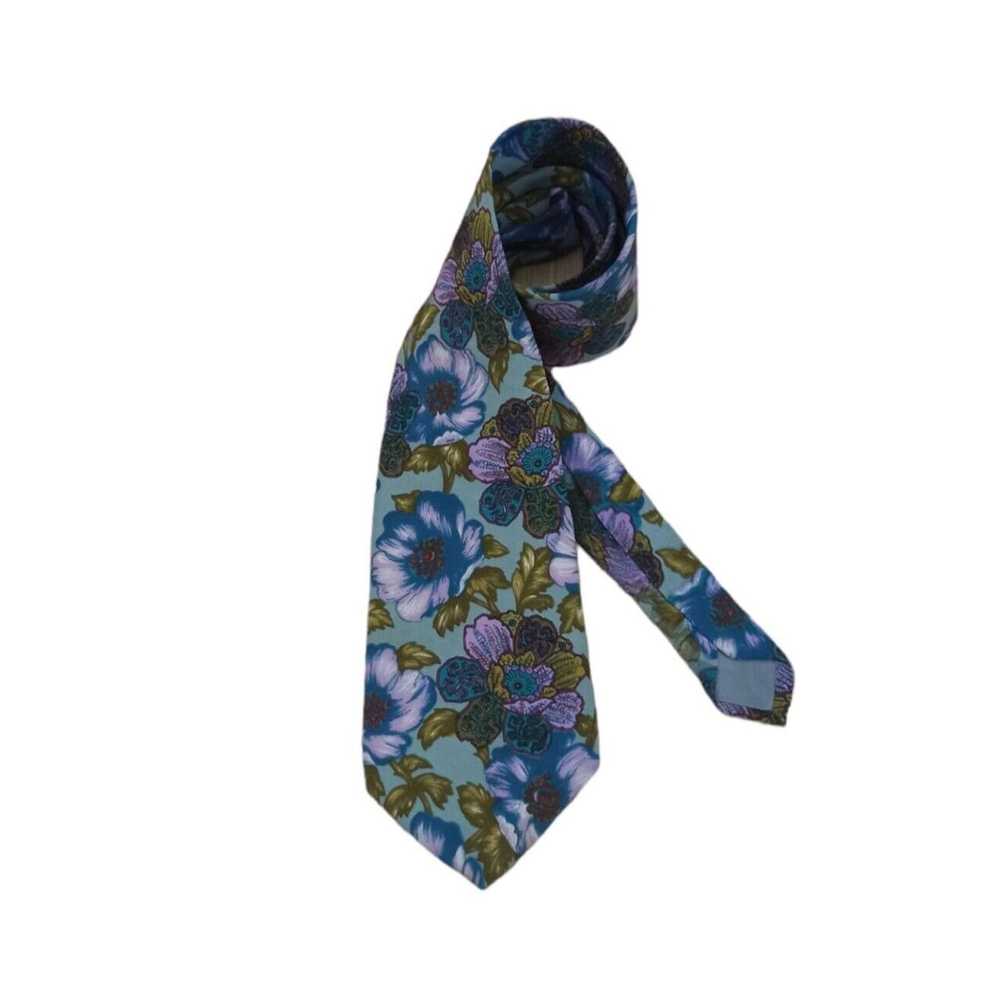 Kenzo KENZO PARIS Floral Silk Tie ITALY 57"/ 3.6"… - image 3