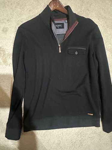 Ted Baker Black Slim Fit Quarter Zip Pullover Sweater 6 on sale / XXL