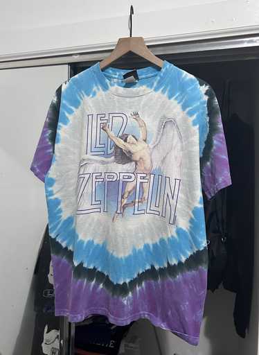 RARE Vintage Liquid Blue 80’s orders Purple Tye Die Led Zeppelin Arch Angel Concert Tee