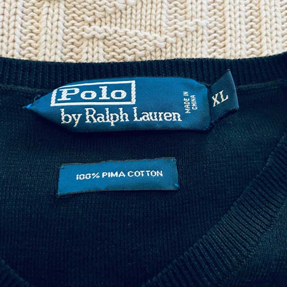 Polo Ralph Lauren Polo RL black pima cotton vneck… - image 4