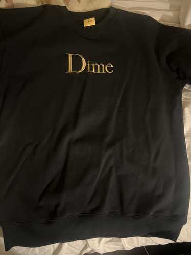 Dime Dime MTL SWEATSHIRT BLACK GOLD LETTERS