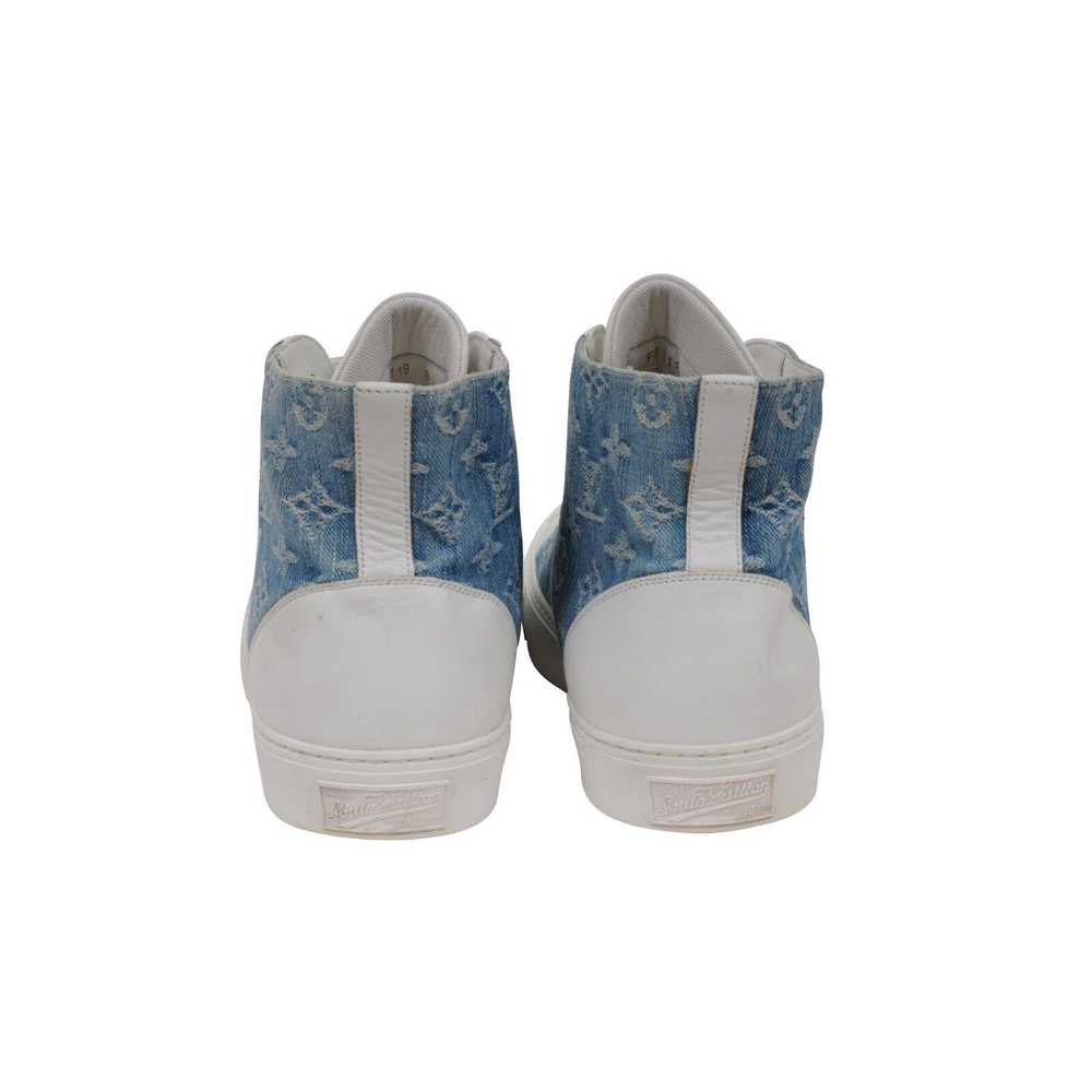 Louis Vuitton White Blue Denim LV Tattoo High Top… - image 7