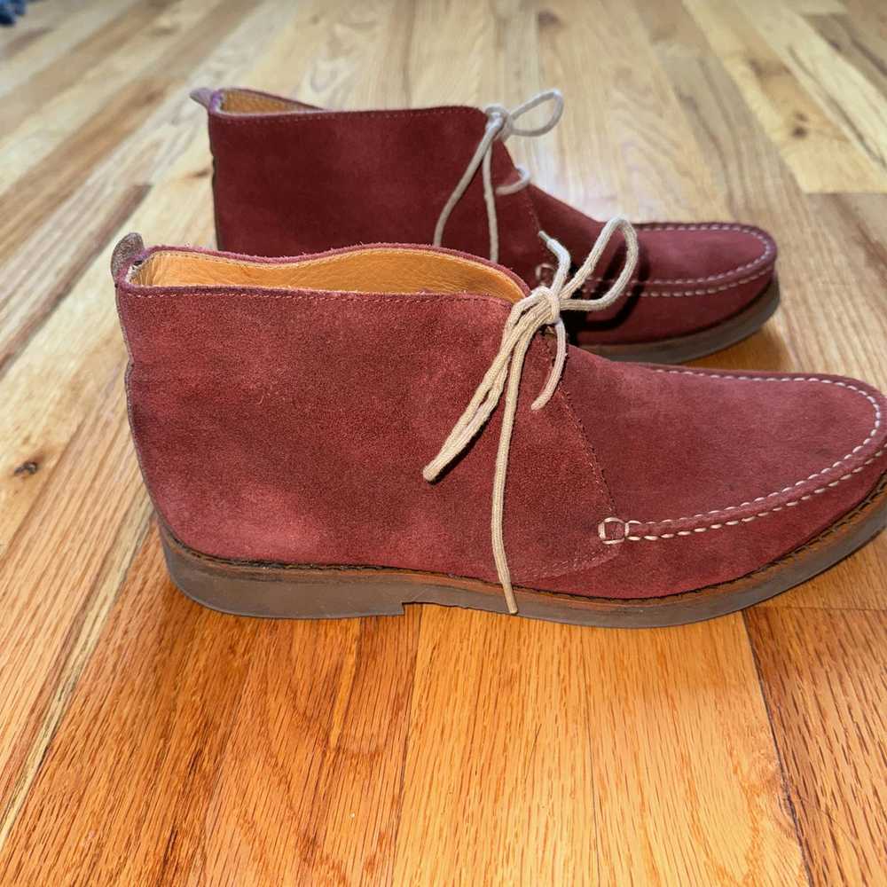 Massimo Dutti BURGANDY SUEDE BOOTS MASSIMO DUTTI … - image 5