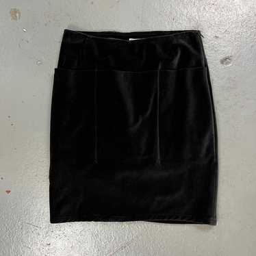 Helmut Lang Helmut Lang 1997 Velvet Pocket Skirt - image 1