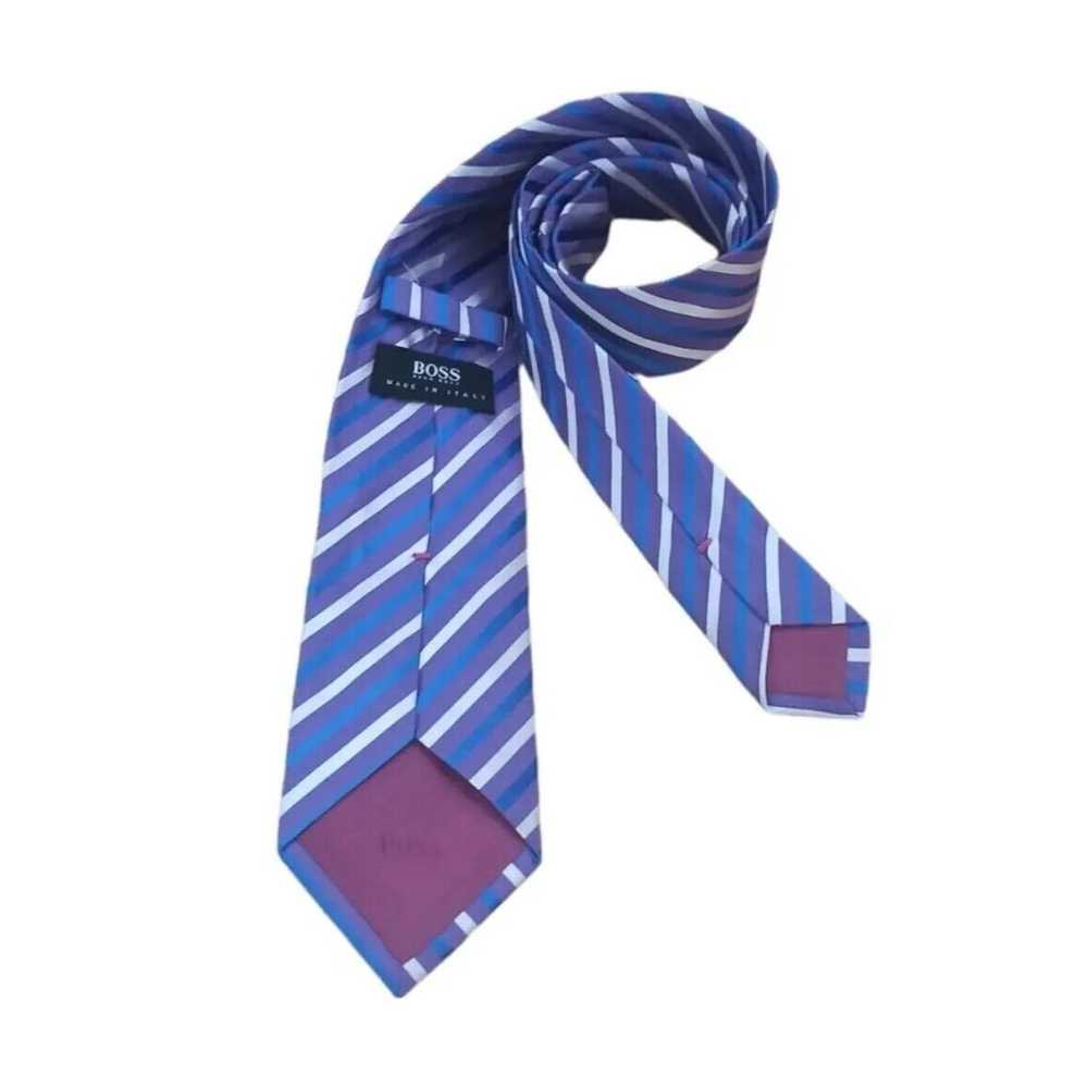 Hugo Boss HUGO BOSS Striped Silk Tie ITALY 58"/ 3… - image 8