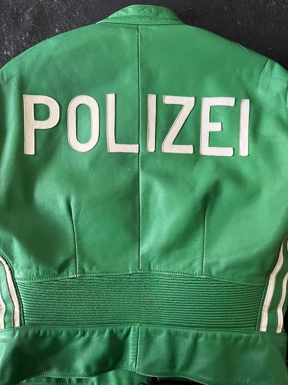 Police 70s/80s Full German 'Polizei' Leather Moto… - image 4