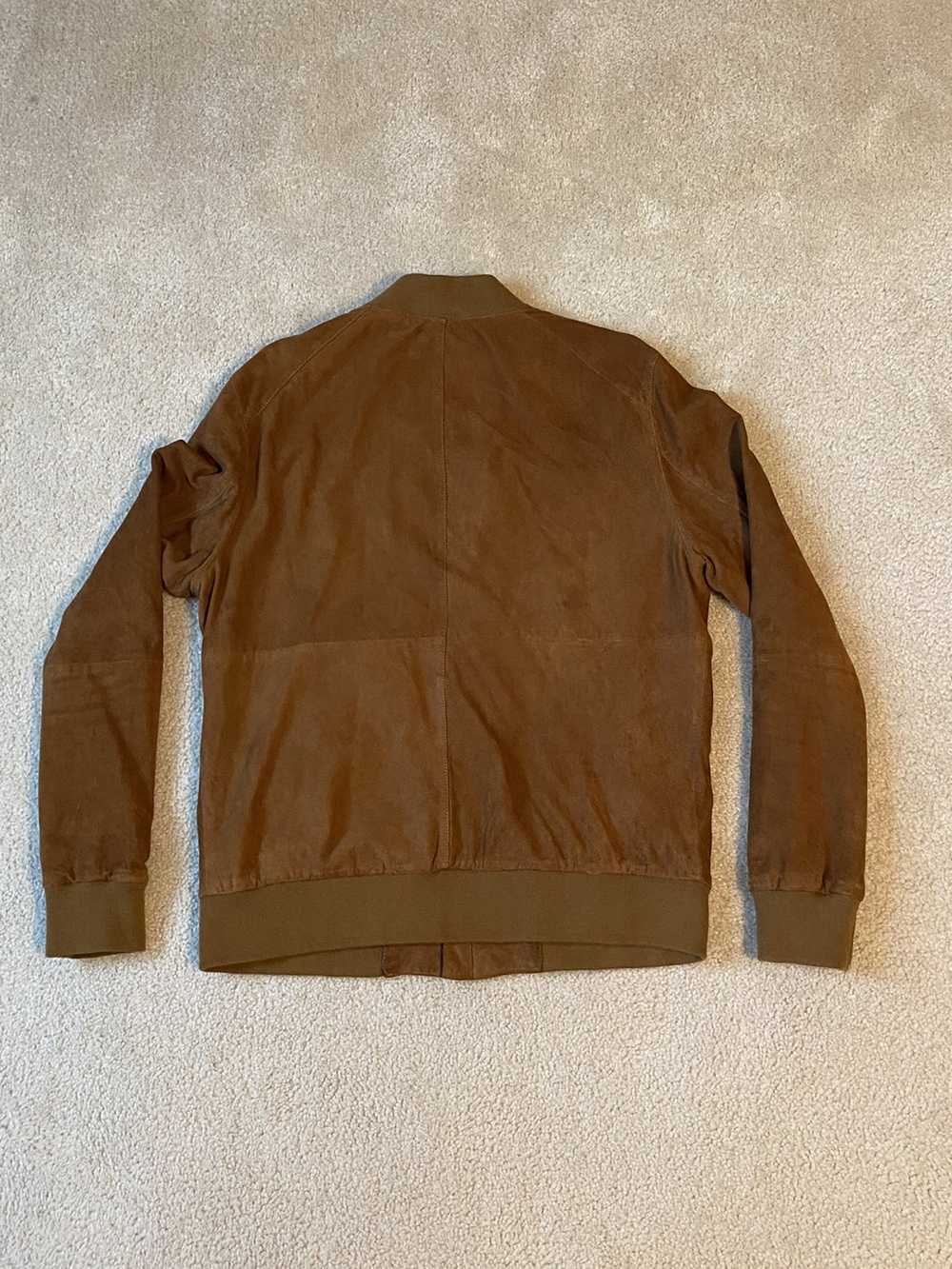 Zara Zara Tan Goat Skin Zip Up Light Jacket - image 3