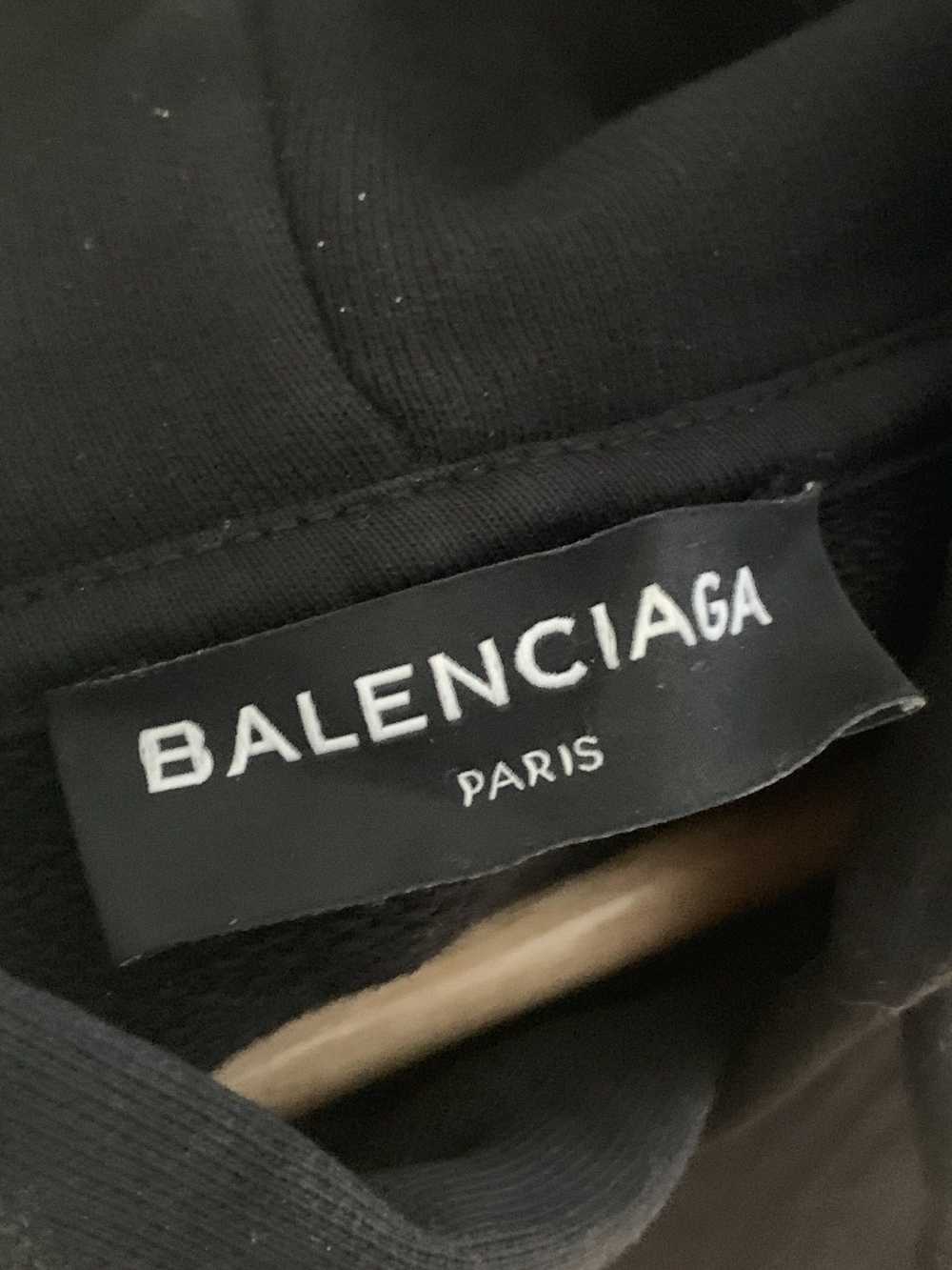 Balenciaga balenciaga campaign black logo hoodie … - image 4