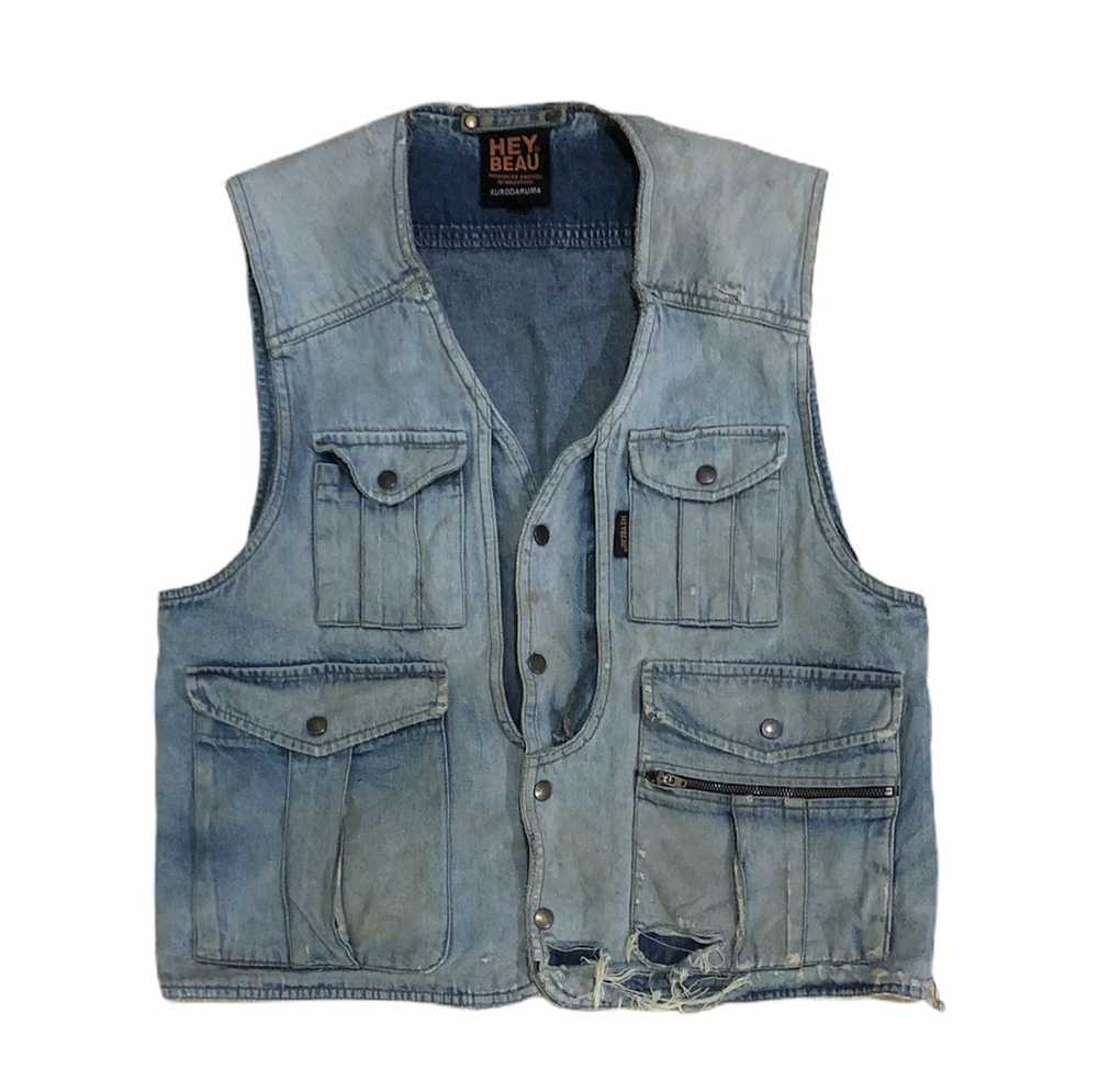 Brand Distressed jeans hunting vest - image 1