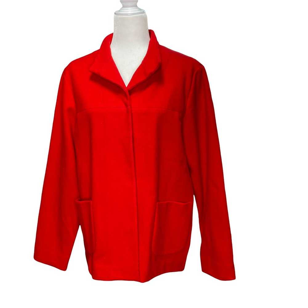 PENDLETON | sz L Womens Vintage Red Virgin Wool U… - image 3