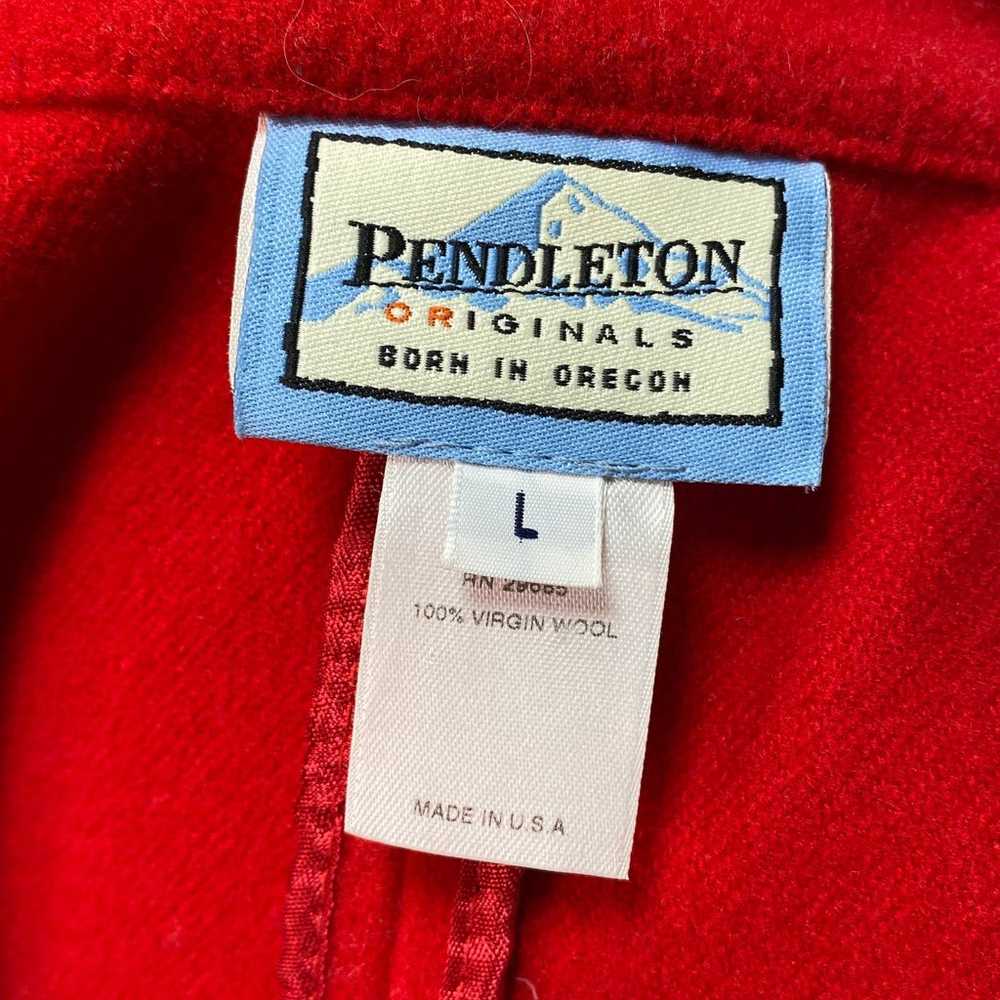 PENDLETON | sz L Womens Vintage Red Virgin Wool U… - image 6