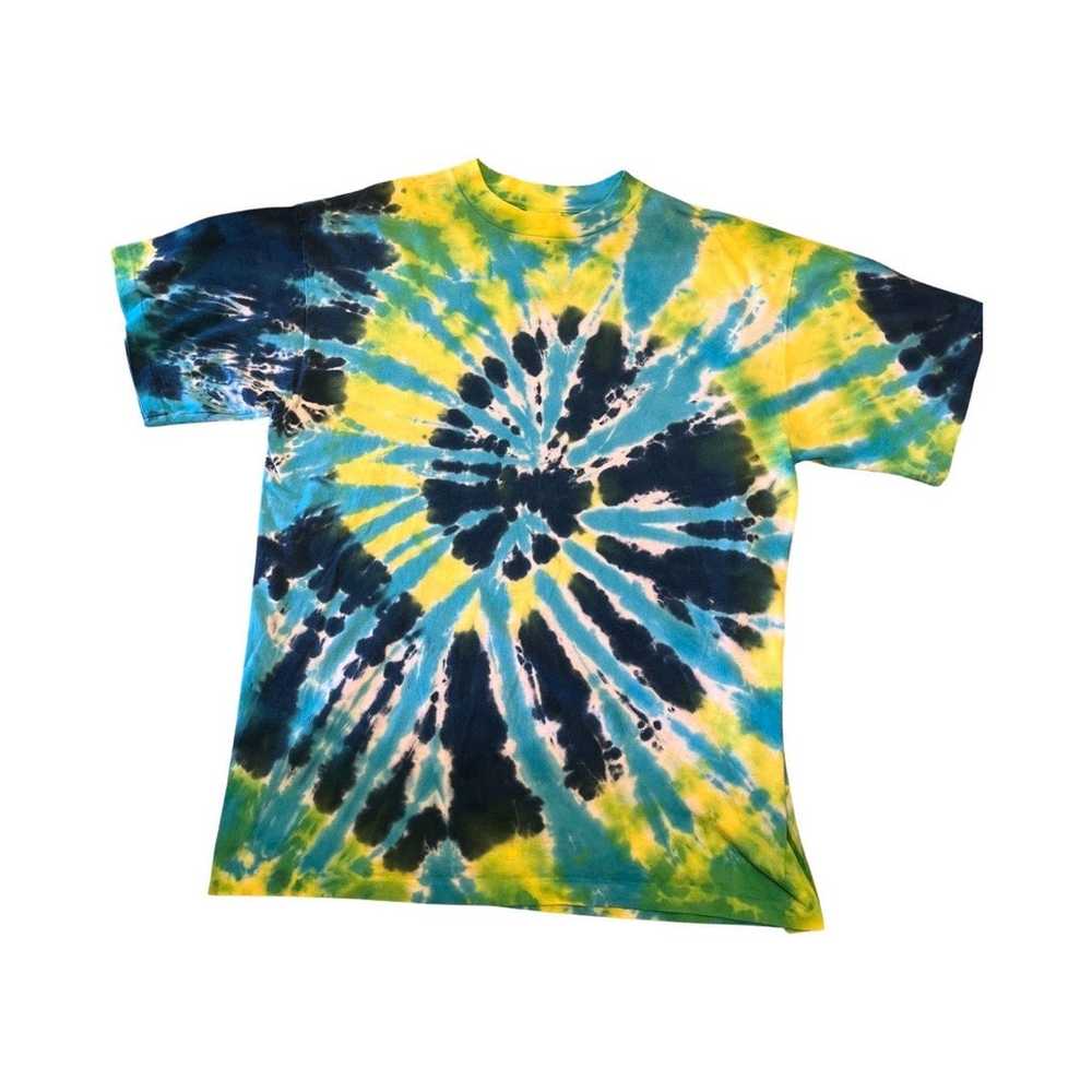 Vtg HTF Eye Dye Hand Crafted Shell Swirl Tie Dye … - image 1