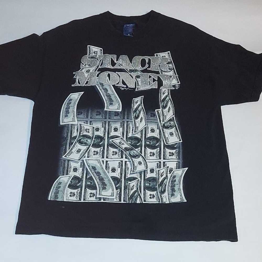 Ruff Ryders Y2K Men's 2XL T Shirt Stack Money (Gl… - image 1