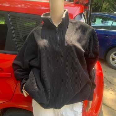 Vintage Black Faded Glory Half Zip Sweater - image 1