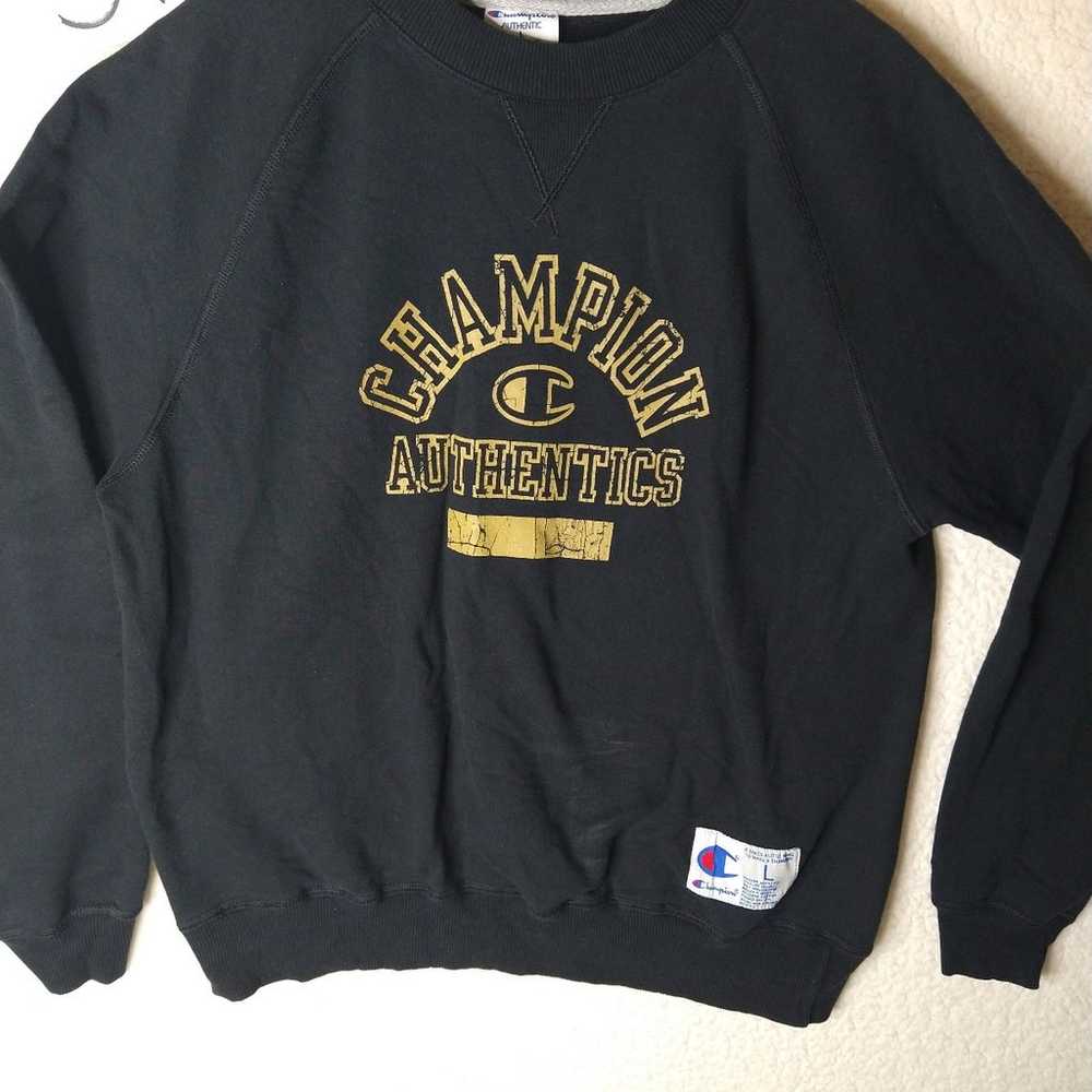 Vintage Champion Authentic Crewneck Sweatshirt Me… - image 1