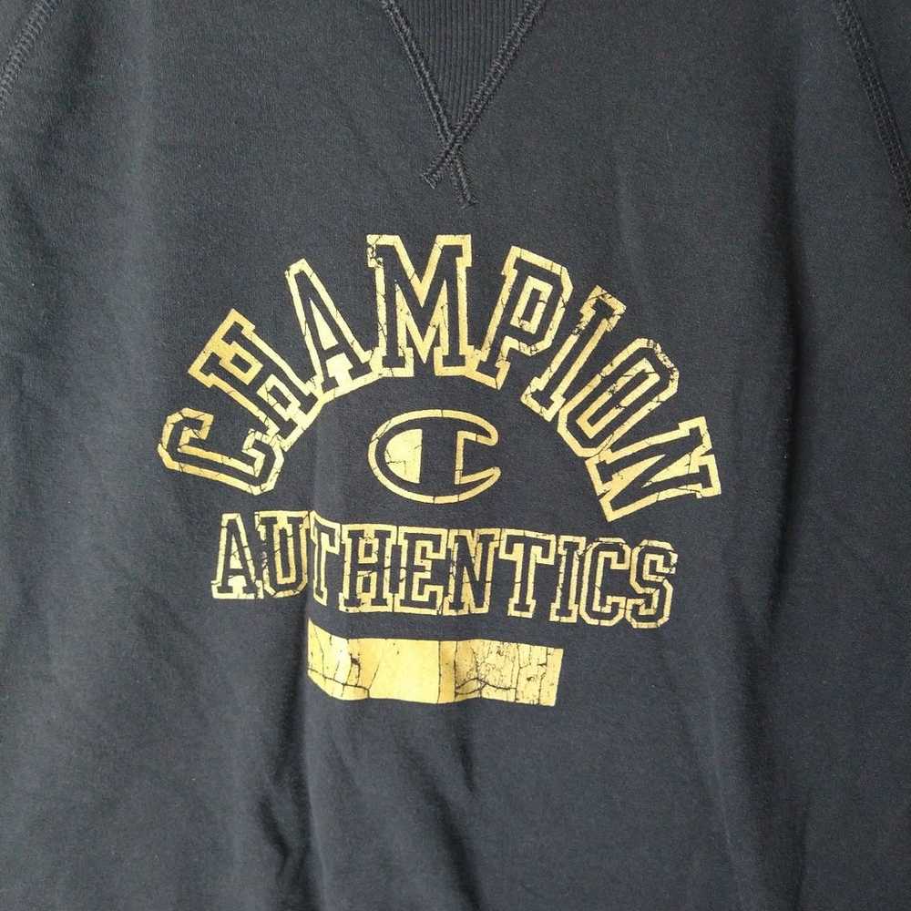 Vintage Champion Authentic Crewneck Sweatshirt Me… - image 2